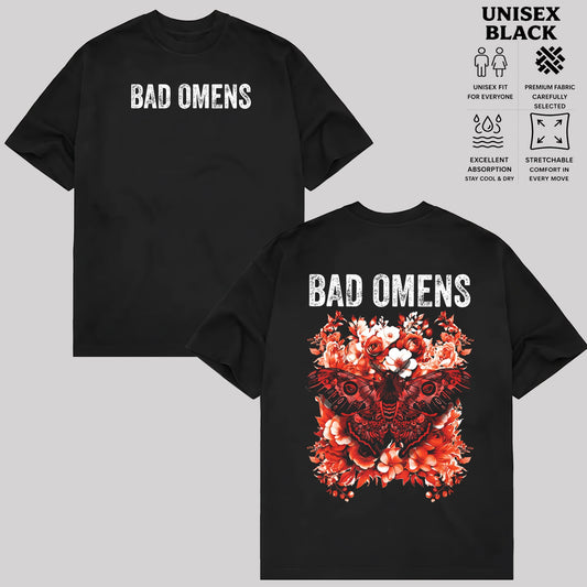 Retro Bad Omens Band Logo Moth T Shirt & Hoodie