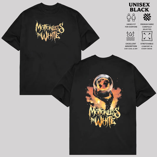 Retro Motionless In White Scoring The End Of The World T-shirt , MIW T-Shirt & Hoodie