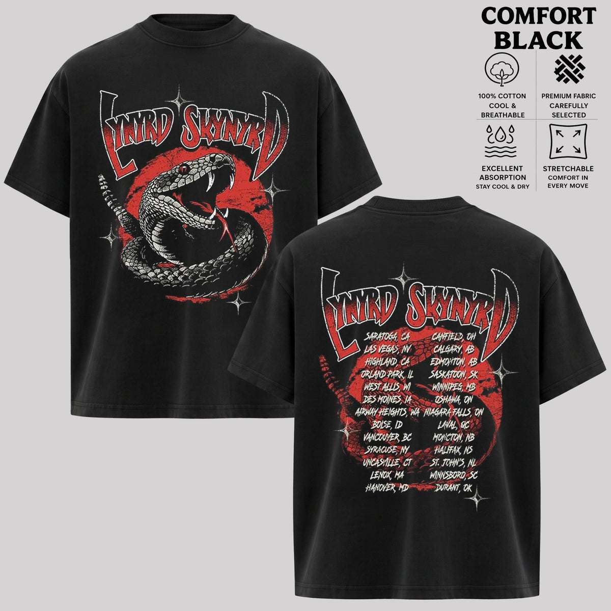 Lynyrd Skynyrd Snake Graphic T-Shirt & Hoodie