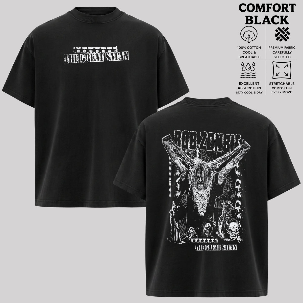 Vintage Rob Zombie The Great Satan T-Shirt & Hoodie