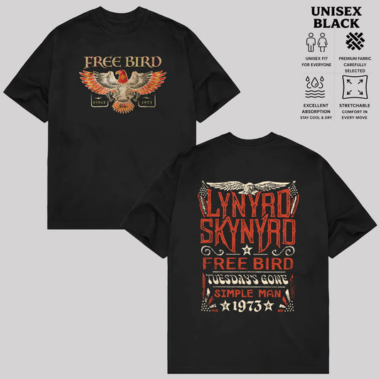 Retro Vintage Lynyrd Skynyrd Free Bird 1973 T-Shirt, Lynyrd Skynyrd T-Shirt & Hoodie.