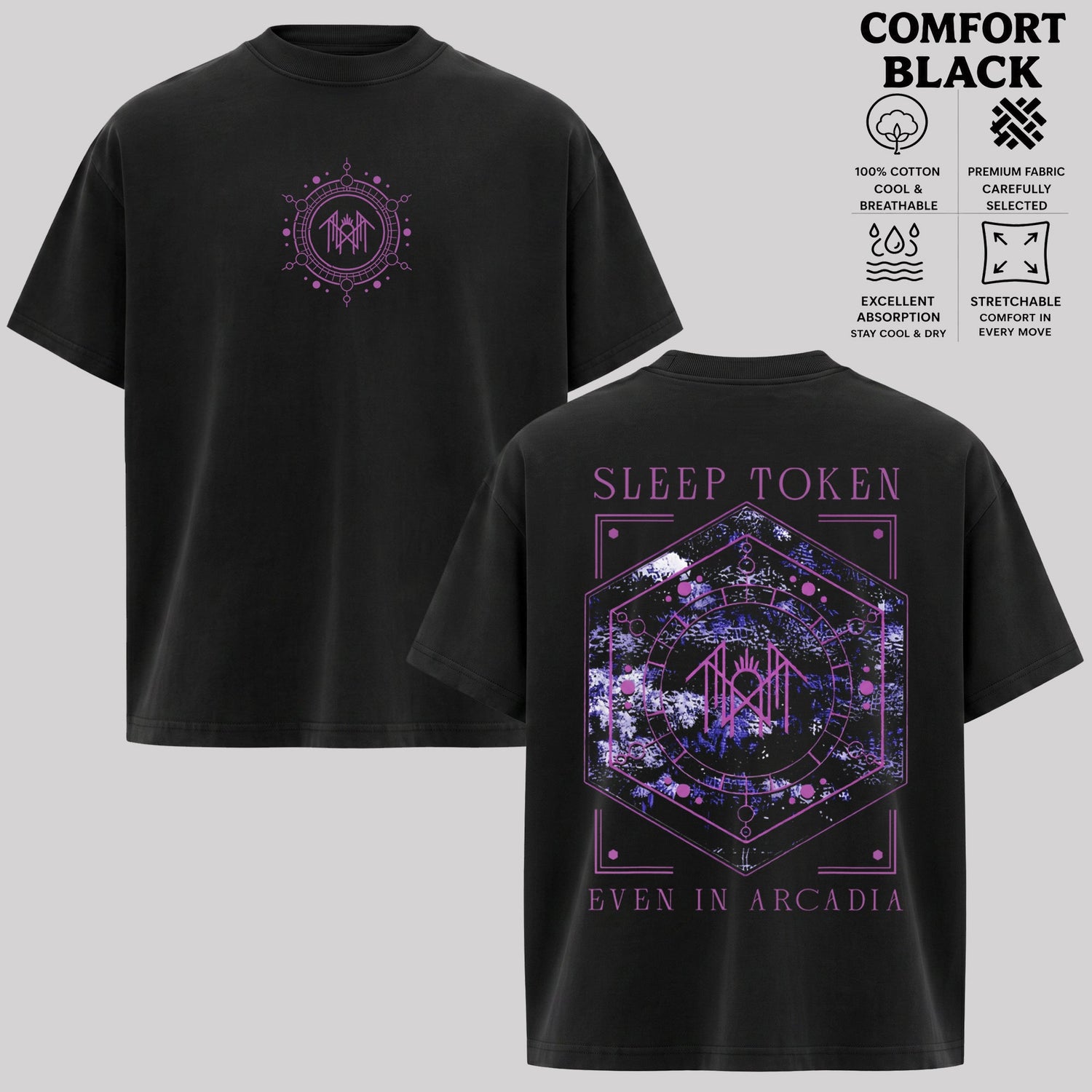 Sleep Token Even In Arcadia Sigil Graphic T-Shirt & Hoodie