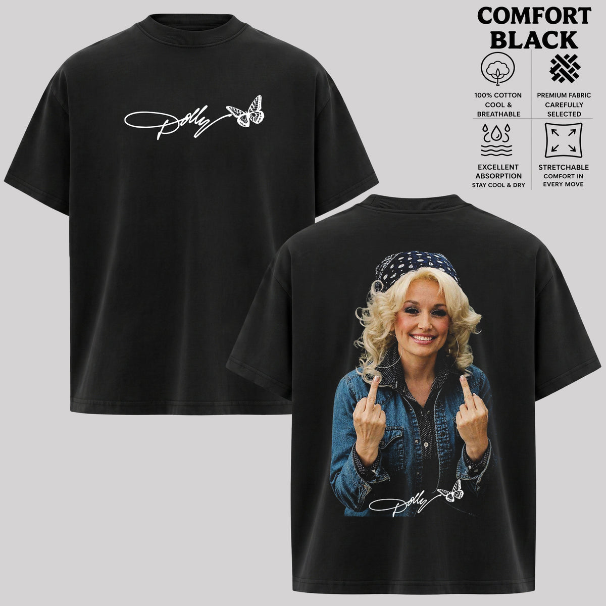 Dolly Parton Retro Graphic T-Shirt & Hoodie