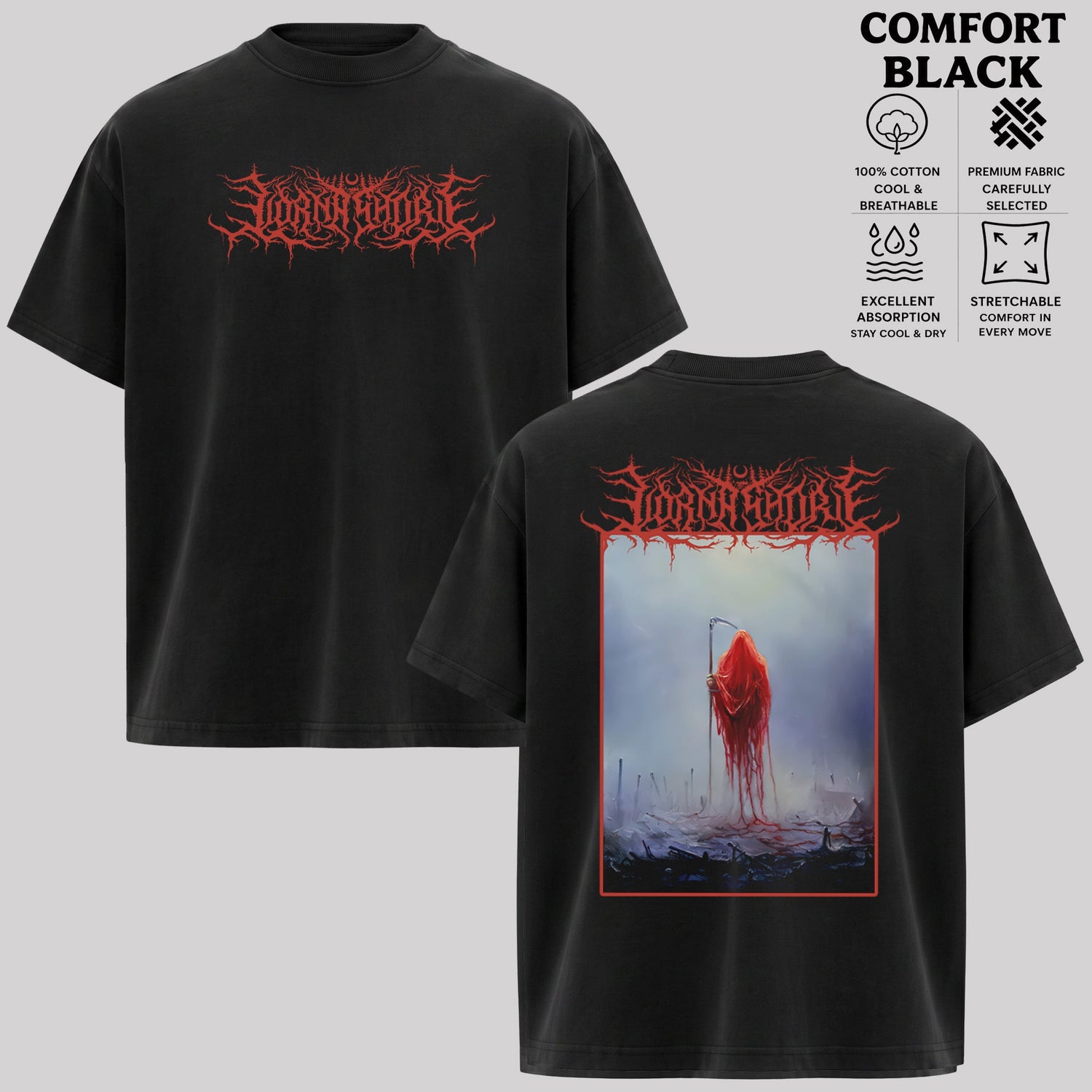 Lorna Shore Grim Reaper Graphic T-Shirt & Hoodie
