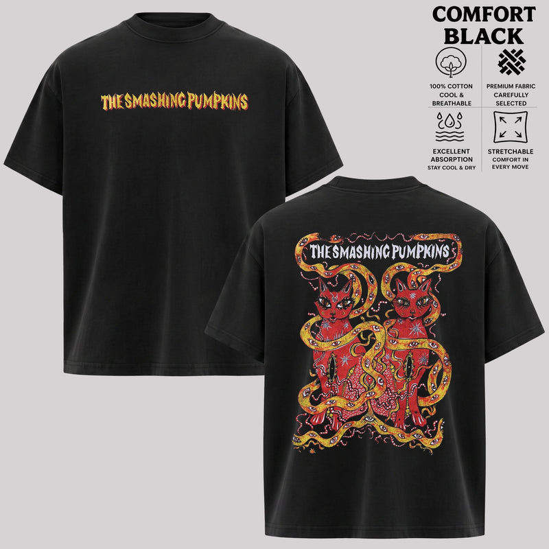 The Smashing Pumpkins Red Cat Graphic T-shirt & Hoodie