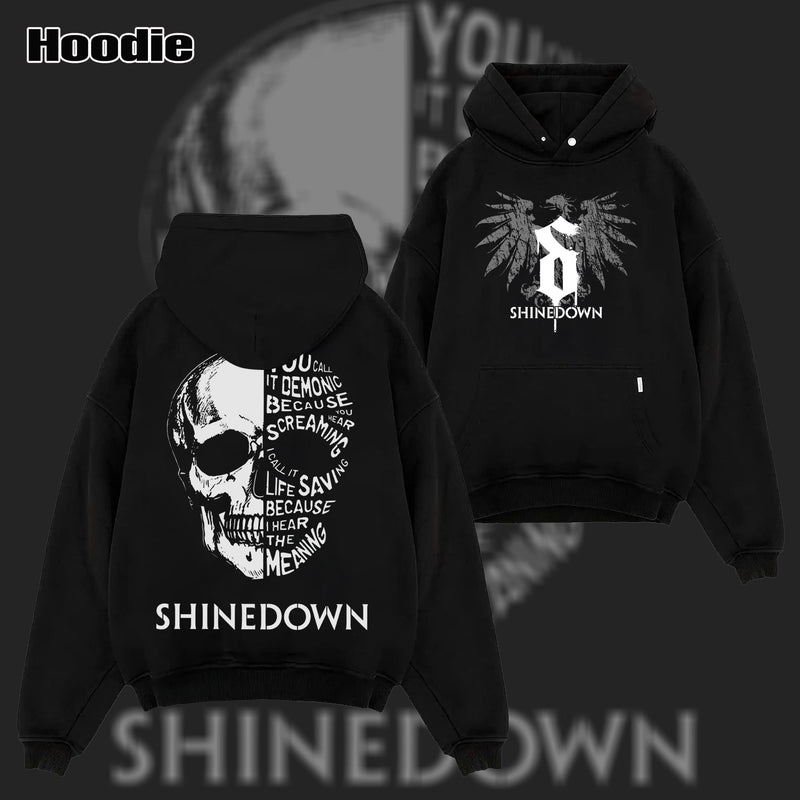 Vintage Shinedown Skull T Shirt & Hoodie