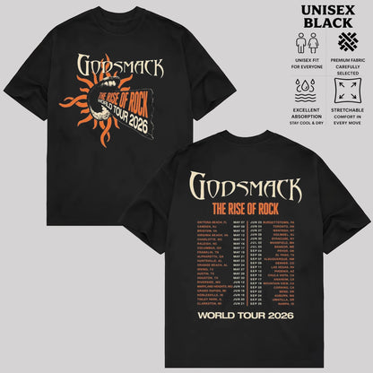 Godsmack The Rise of Rock Tour 2026 T-Shirt & Hoodie
