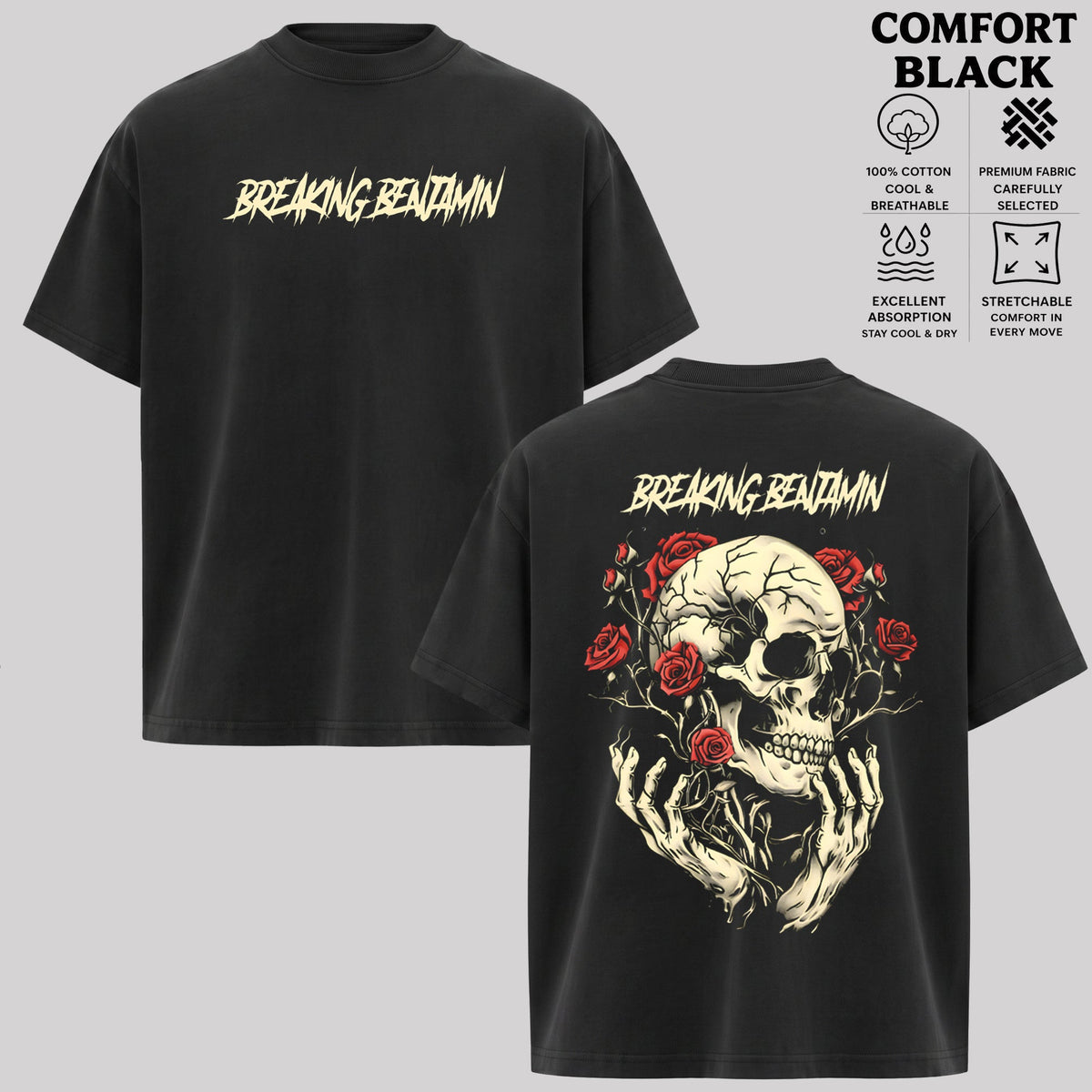 Vintage BREAKING BENJAMIN BAND T-Shirt & Hoodie