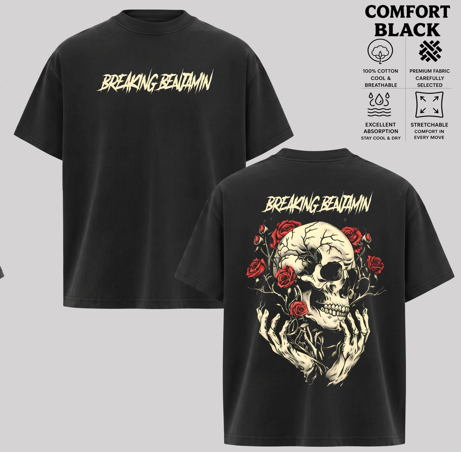 Vintage BREAKING BENJAMIN BAND T-Shirt & Hoodie