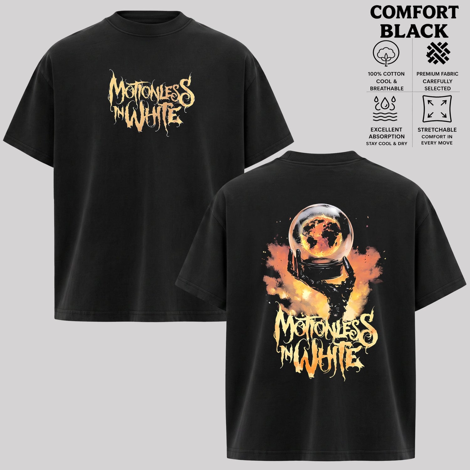 Retro Motionless In White Scoring The End Of The World T-shirt , MIW T-Shirt & Hoodie