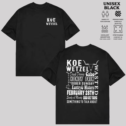 Koe Wetzel Graphic T-Shirt, Vintage Country Rock Band Shirt & Hoodie