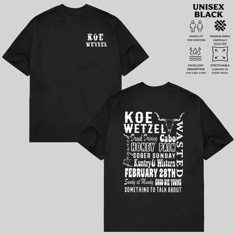 Koe Wetzel Graphic T-Shirt, Vintage Country Rock Band Shirt & Hoodie