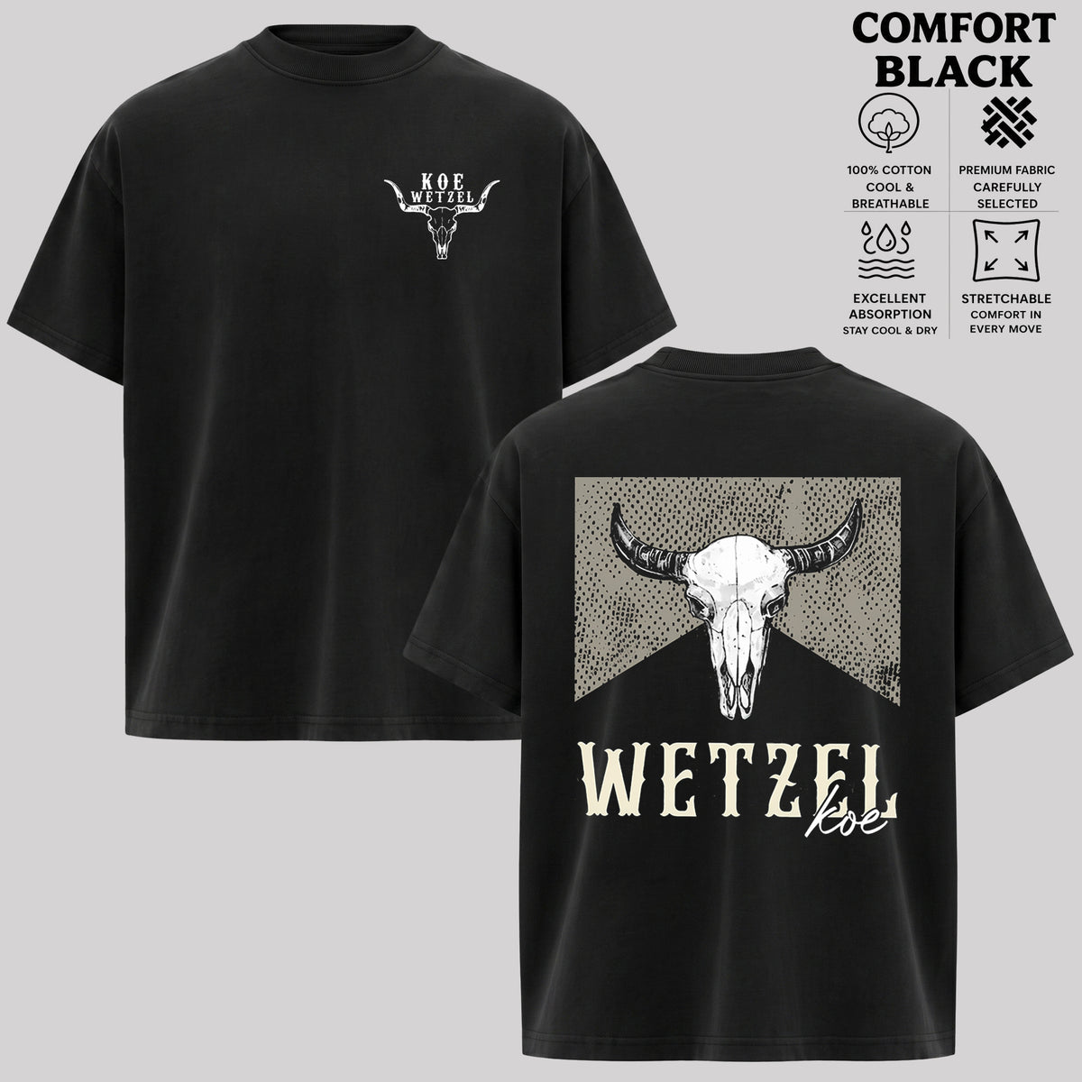 Vintage Koe Wetzel Bull Skull T-Shirt & Hoodie