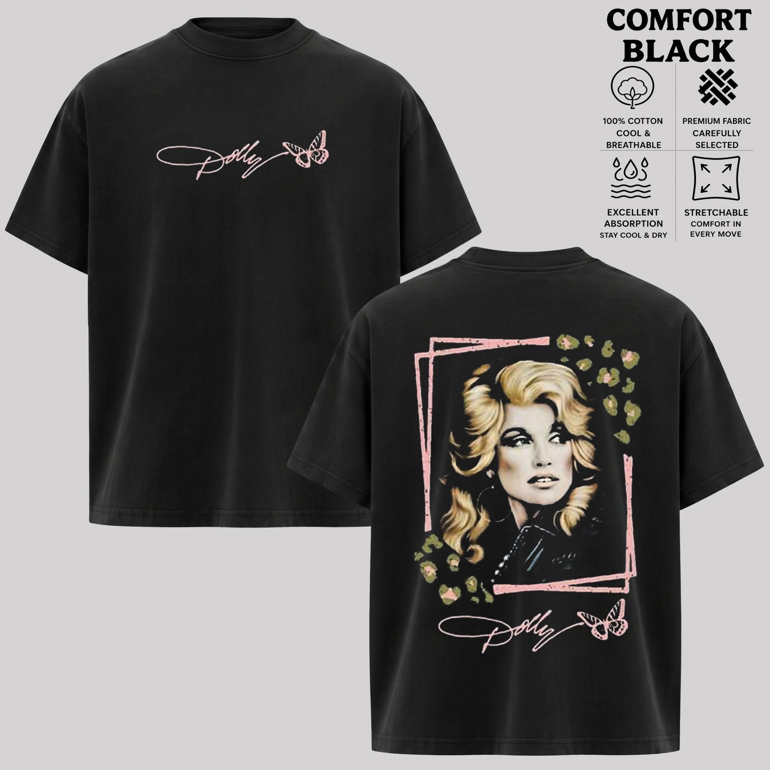 Dolly Parton Retro Graphic T-Shirt & Hoodie