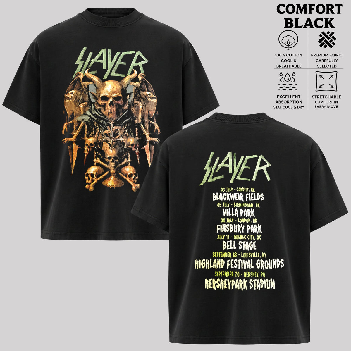 Slayer skull graphic shirt & Hoodie