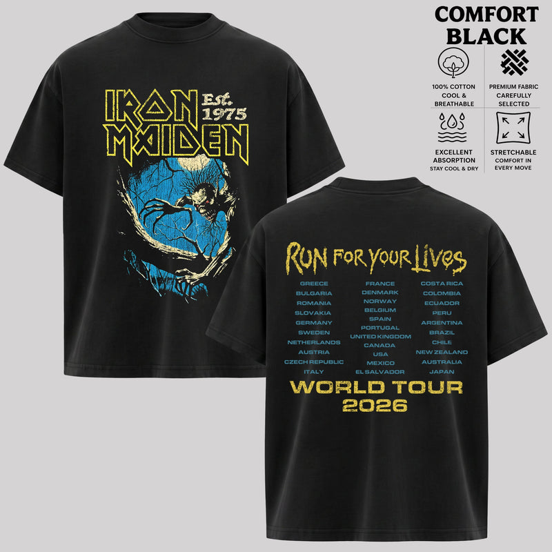 Iron Maiden T-Shirt, Vintage Heavy Metal Band Shirt, Retro Rock Music Graphic Tee
