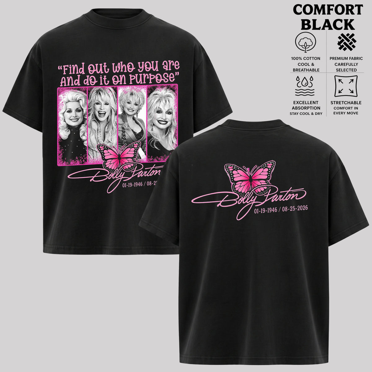 Dolly Parton Retro Graphic T-Shirt & Hoodie