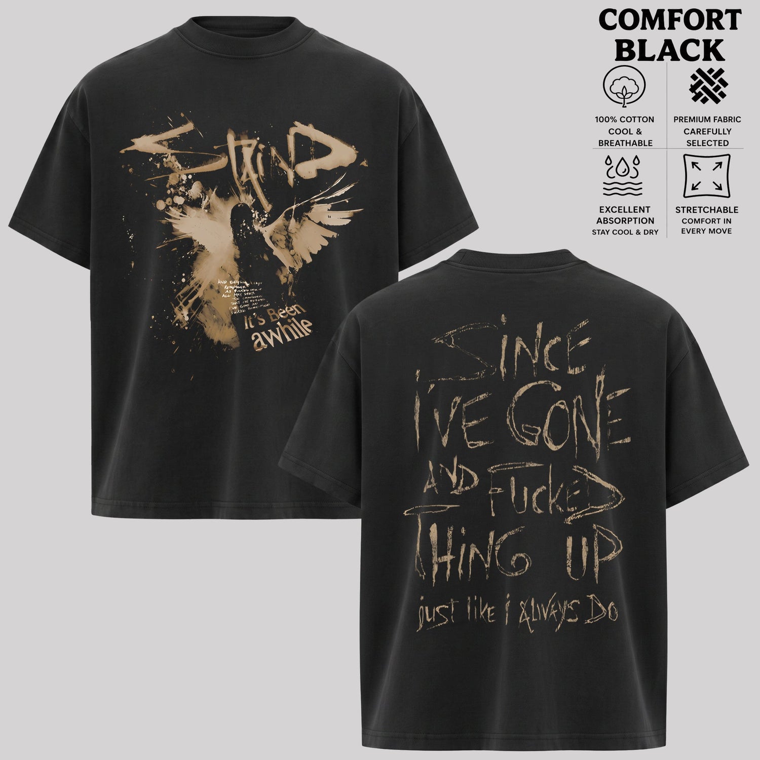 Retro Staind Band Angel Wings 2 side T-shirt  & Hoodie