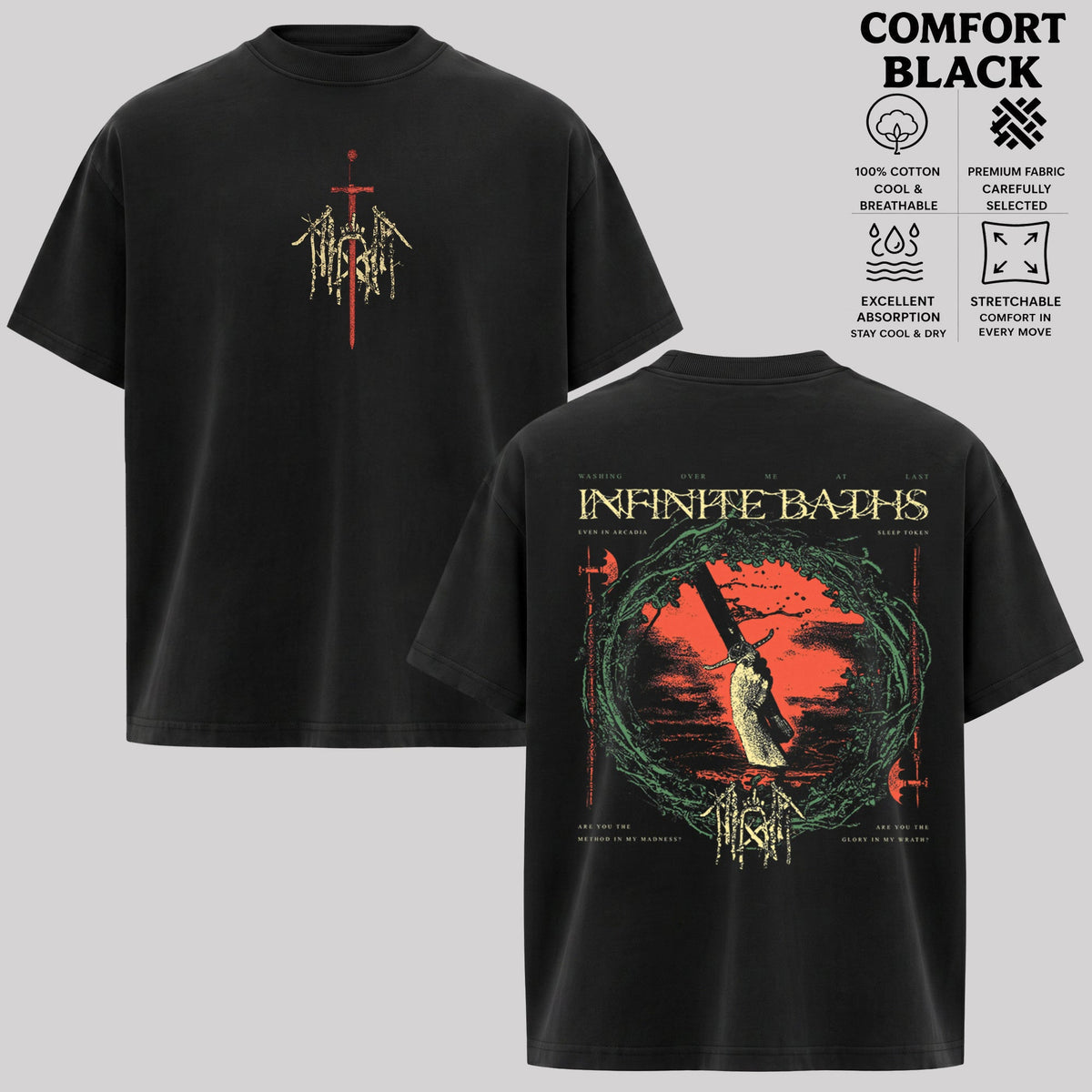 Sleep Token Band Bear Skull Mushroom Graphic T-Shirt & Hoodie