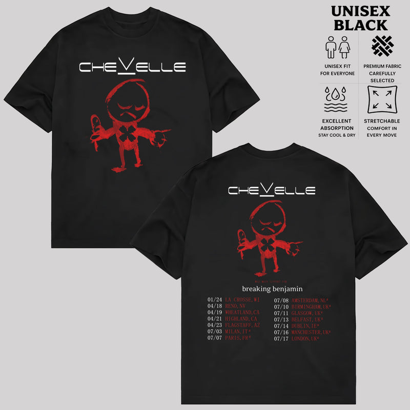 Chevelle Breaking Benjamin Tour Graphic T-Shirt & Hoodie