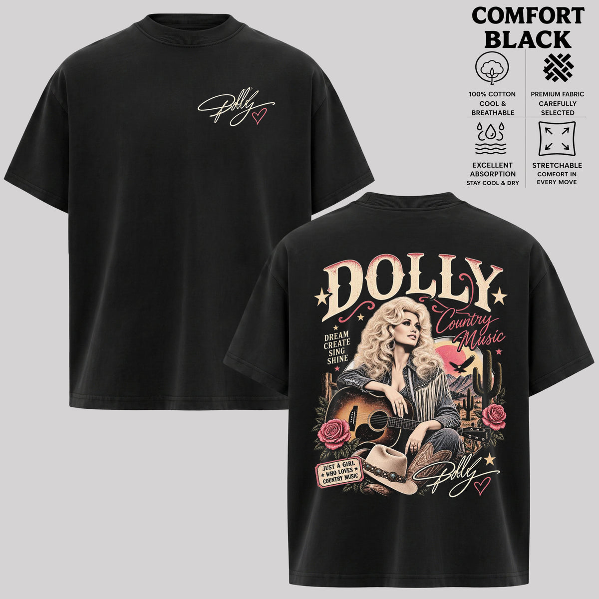 Dolly Parton Retro Graphic T-Shirt & Hoodie