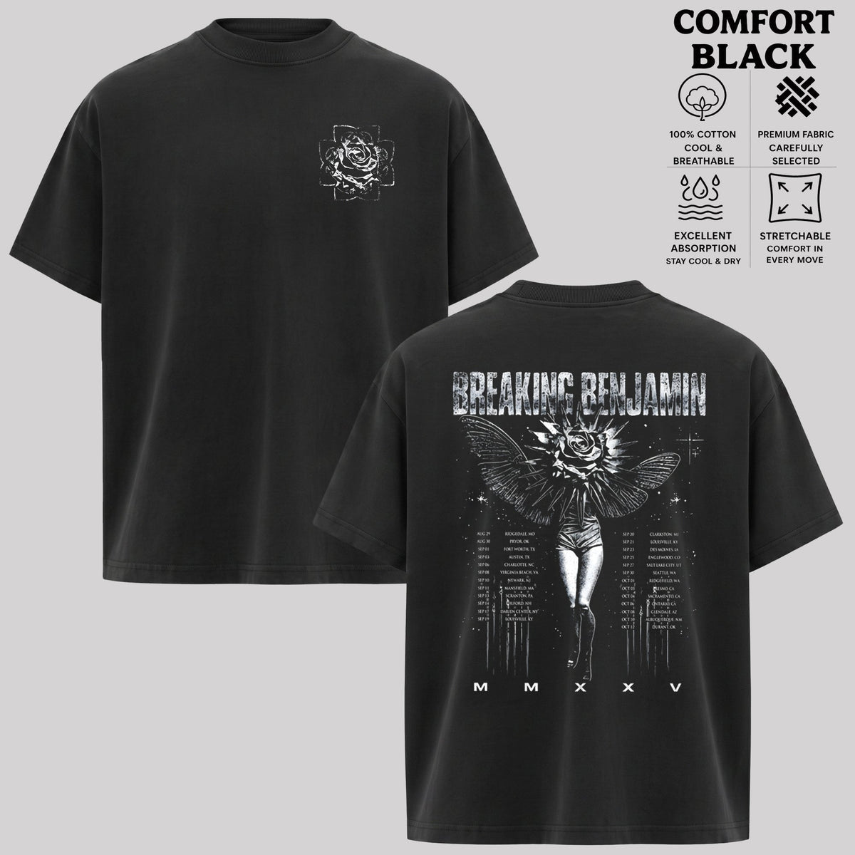 Vintage Breaking Benjamin Rock Band T-shirt & Hoodie