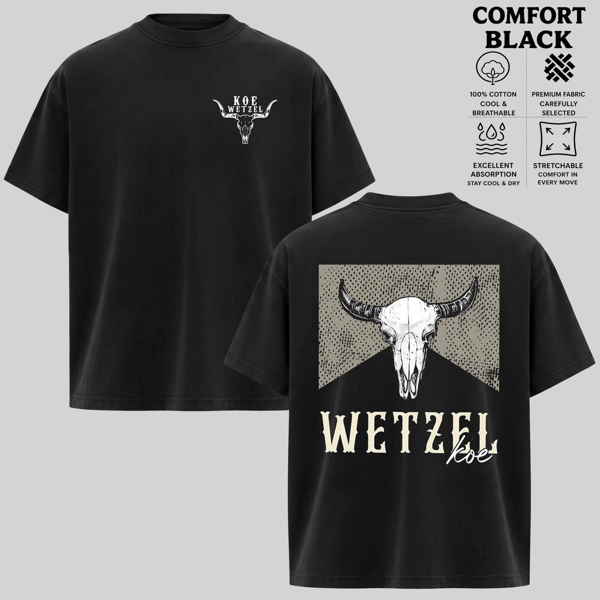 Koe Wetzel T-Shirt, Vintage Country Rock Band Shirt & Hoodie