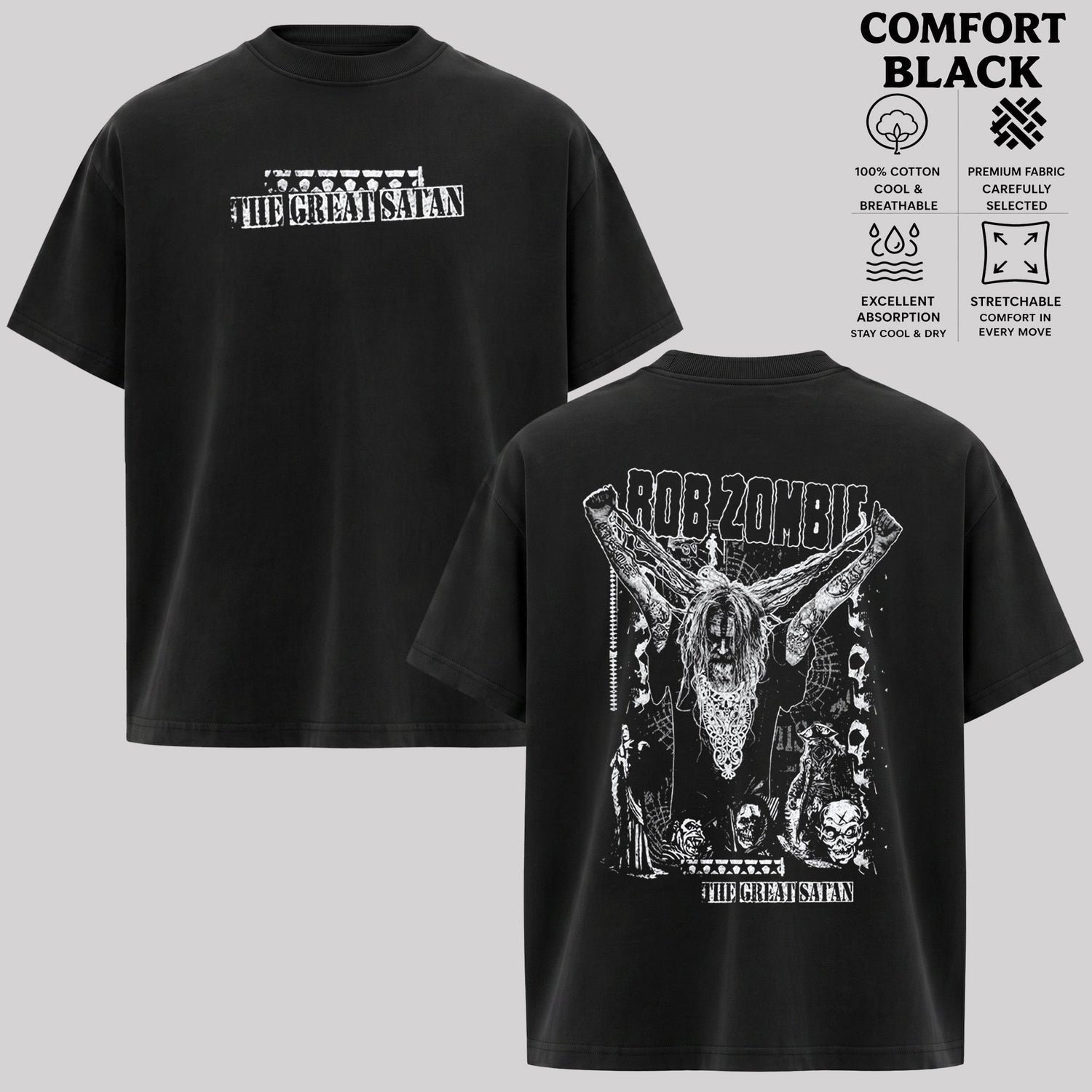 Vintage Rob Zombie The Great Satan T-Shirt & Hoodie