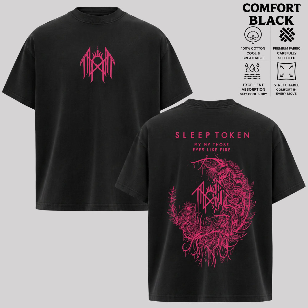 Sleep Token Floral Sigil Graphic T-Shirt & Hoodie