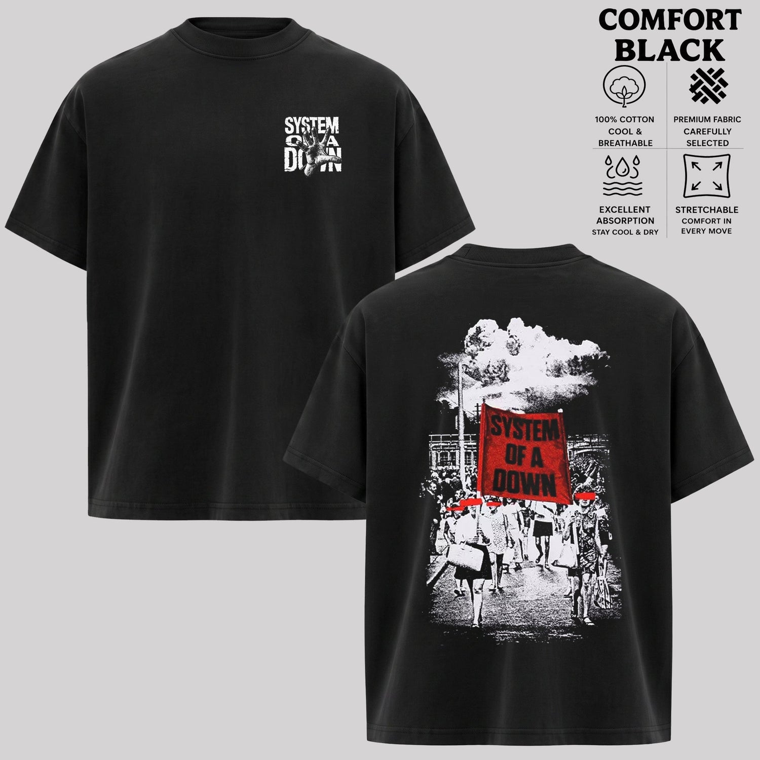 System Of A Down Protest Art T-Shirt & Hoodie