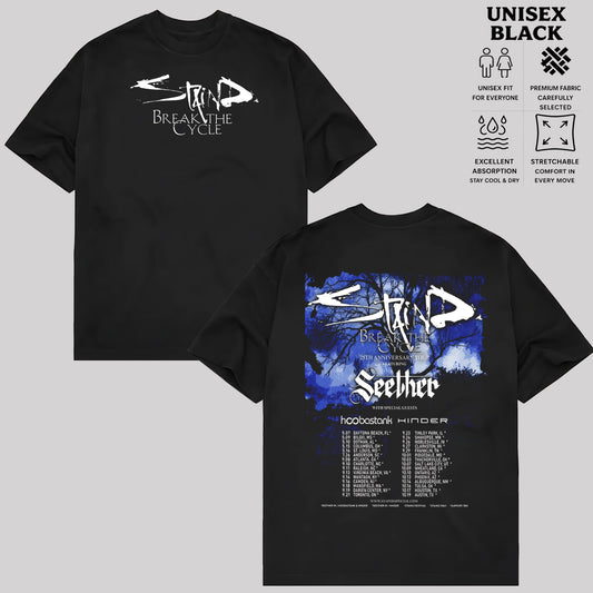 Staind Break The Cycle 25th Anniversary Tour T-Shirt & Hoodie