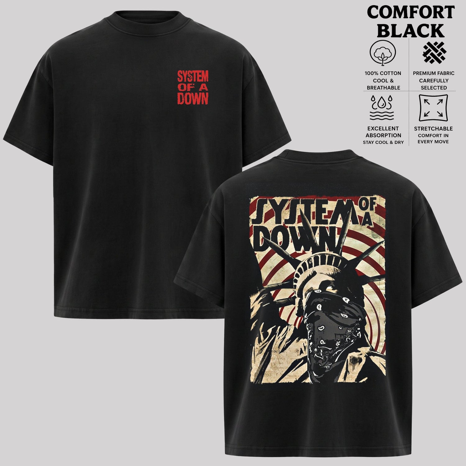 System Of A Down Liberty Graphic T-Shirt & Hoodie