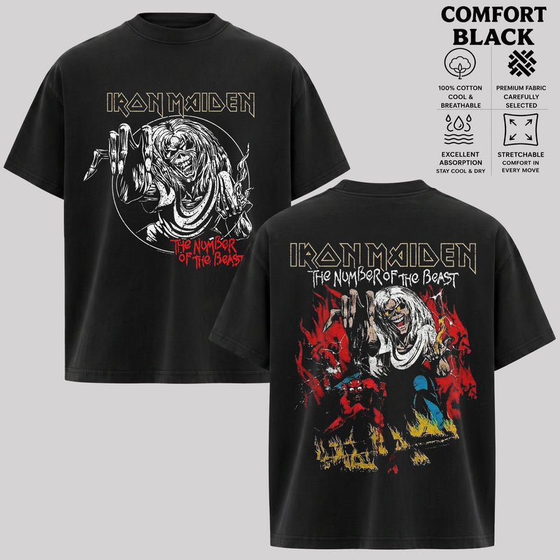 Iron Maiden T-Shirt, Vintage Heavy Metal Band Shirt, Retro Rock Music Graphic Tee