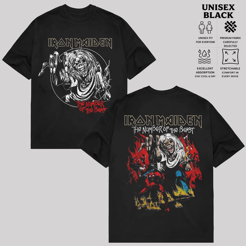 Iron Maiden T-Shirt, Vintage Heavy Metal Band Shirt, Retro Rock Music Graphic Tee