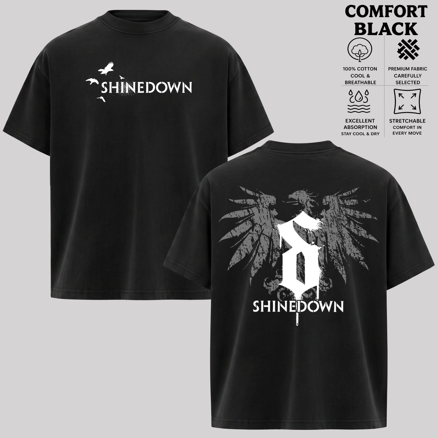 Vintage Shinedown Tour America Rock T Shirt & Hoodie