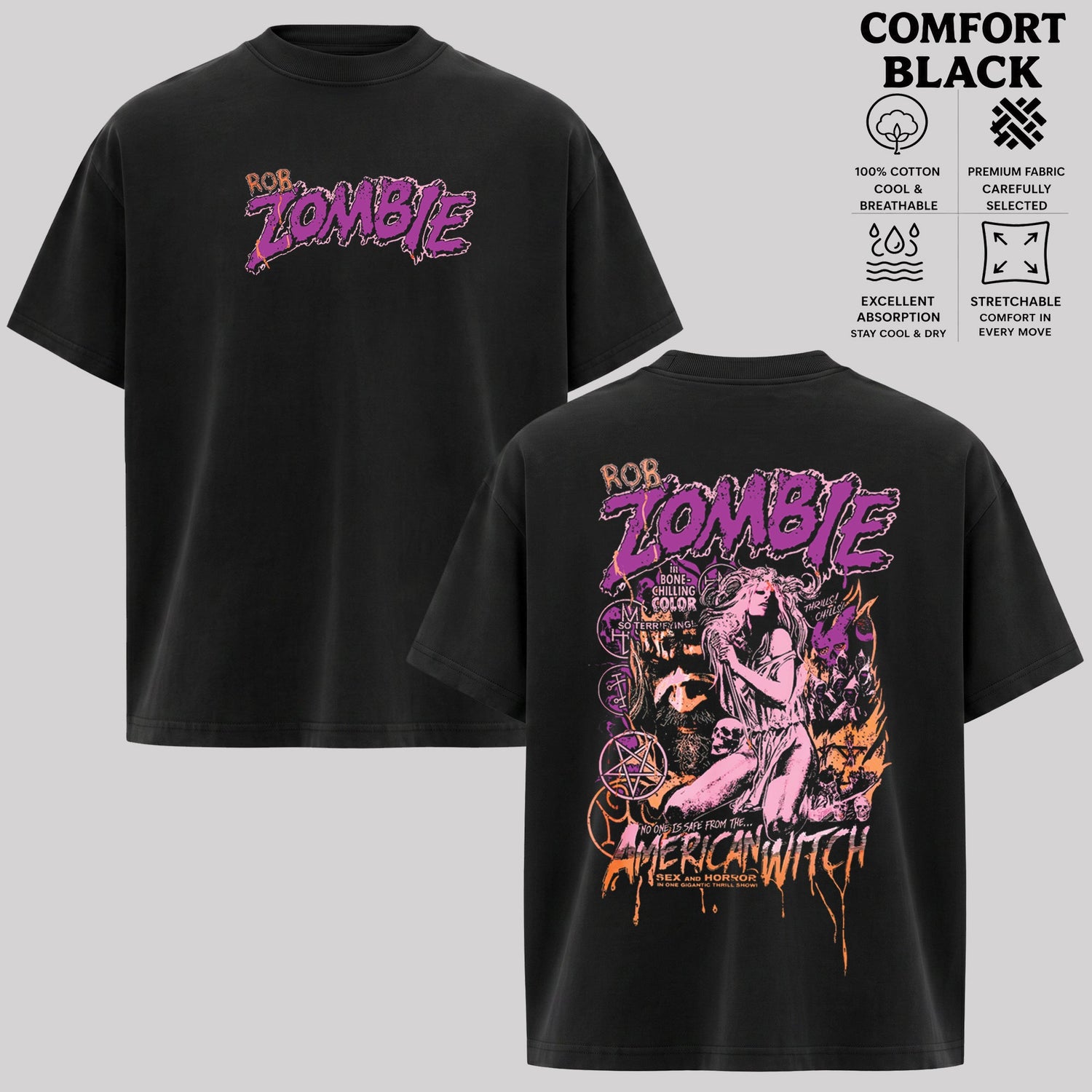 Vintage Rob Zombie American Witch Pastel T-Shirt & Hoodie