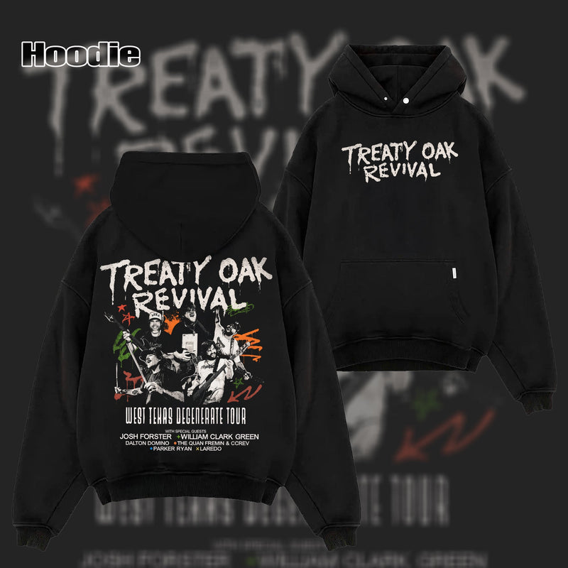 Treaty Oak Revival West Texas Degenerate Tour 2026 North American City Dates Two Sided T-Shirt