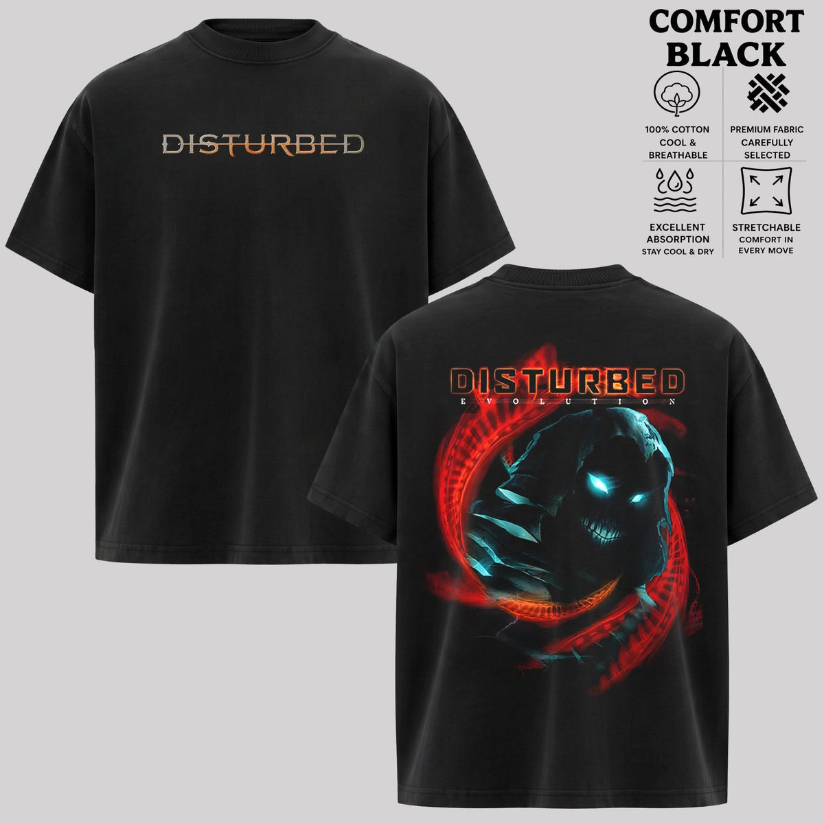 Disturbed Shirt, Vintage Rock Music T-Shirt & Hoodie, Retro Graphic Tee & Hoodie