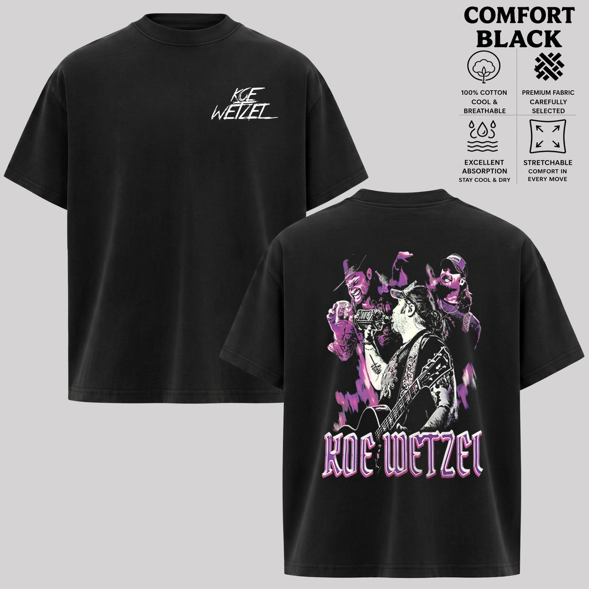 Koe Wetzel Concert Graphic Shirt & Hoodie