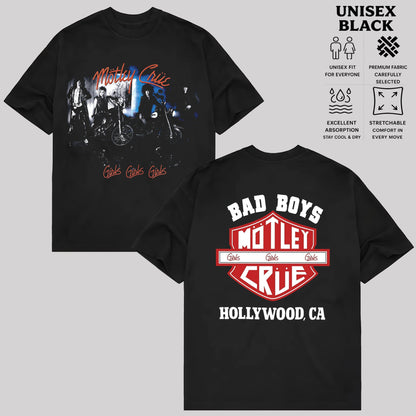 Vintage Motley Crue Bad Boys Rock T-Shirt, Hollywood CA & Hoodie